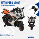 MOTO PARA NIÑOS NARANJA CON BLANCO