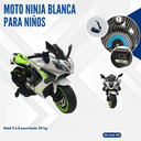 MOTO NINJA BLANCA PARA NIÑOS