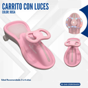 CARRITO CON LUCES COLOR ROSA