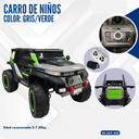 CARRO GRIS/VERDE PARA NIÑOS