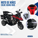 MOTOS DE NIÑO COLOR NEGRO/ROJO