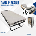 CAMA PLEGABLE DE RUEDAS CON COLCHON