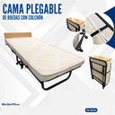 CAMA PLEGABLE DE RUEDAS CON COLCHON