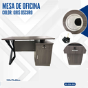 MESA DE OFICINA GRIS OSCURO