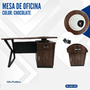 MESA DE OFICINA CHOCOLATE