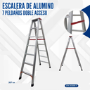 ESCALERA DE ALUMINIO 7 PELDAÑOS