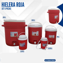 HIELERA ROJA SET 5 PIEZAS