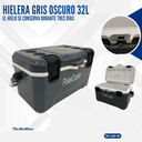 HIELERA GRIS OSCURO 32L