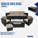 JUEGO DE SOFA 5 PIEZAS CHOCOLATE