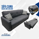 SOFA CAMA GOLD GRIS AZULADO