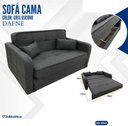 SOFA CAMA GRIS OSCURO DAFNE