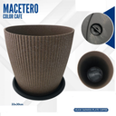 MACETERO COLOR CAFE 33x30