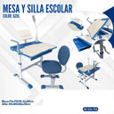 MESA Y SILLA ESCOLAR AZUL