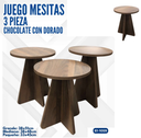 JUEGO DE MESITAS 3 PIEZAS NUEZ