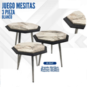 JUEGO DE MESITAS 3 PIEZA BLANCO