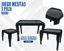 JUEGO DE MESITAS 3 PIEZA NEGRO