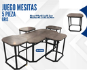 JUEGO DE MESITAS 5 PIEZAS GRIS