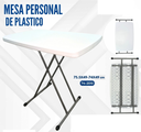 MESA PERSONAL DE PLASTICO BLANCO 75.5X49-74X49 cm