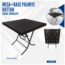 MESA+BASE PALMIYE RATTAN FOLDING CHOCOLATE