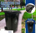 BASURERO 240L NEGRO CON LLANTAS 64 GAL