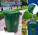 BASURERO 240L VERDE CON LLANTAS 64 GAL