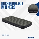 COLCHON INFLABLE TWIN NEGRO 188*99*25CM