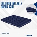 COLCHON INFLABLE QUEEN AZUL 203*152*28CM