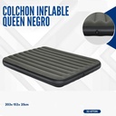 COLCHON INFLABLE QUEEN NEGRO 203*152*25CM