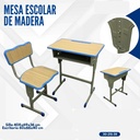 MESA ESCOLAR CON SILLA COLOR MADERA