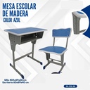 MESA ESCOLAR CON SILLA GRANDE AZUL