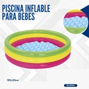 PISCINA INFLABLE PARA BEBES DE COLORES 102*25CM