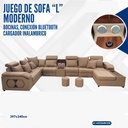 JUEGO DE SOFA L MODERNO +USB+BLUETOOTH