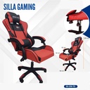 SILLA DE OFICINA NEGRO/ROJO