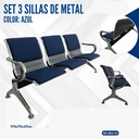 SET 3 SILLAS DE METAL