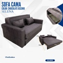 SOFA CAMA CHOCOLATE OSCURO  SELENA