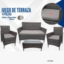 JUEGO DE SOFA 4 PIEZAS COLOR GRIS